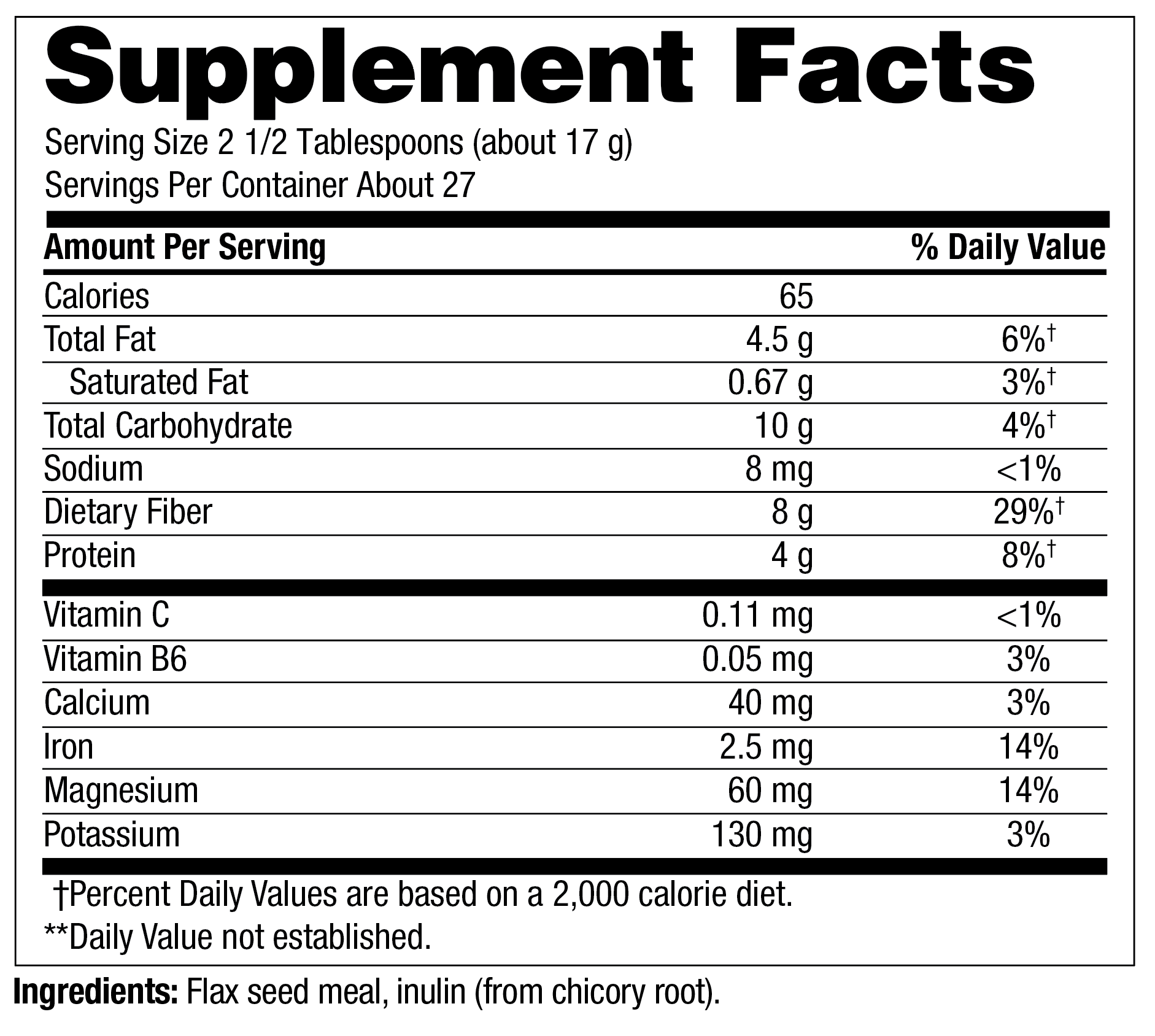 Chi Rho Cleanse Supplement Facts