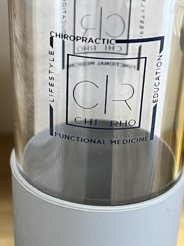Chi Rho Glass Water Bottles