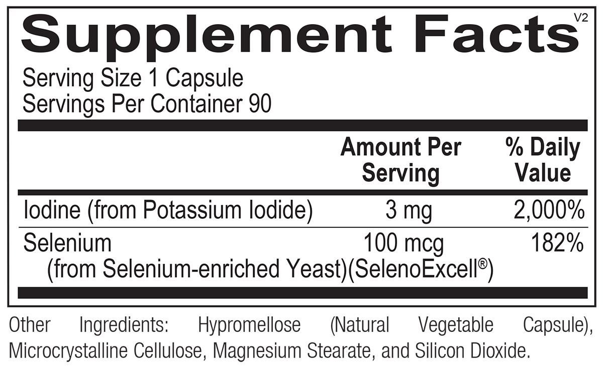 Chi Rho Chiropractic - Selenium Iodine Supreme Supplement Facts