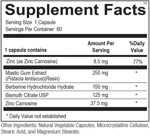 Chi Rho Chiropractic - HP Defeat Supplement Facts